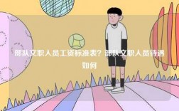 部隊文職人員工資標(biāo)準(zhǔn)表？部隊文職人員待遇如何